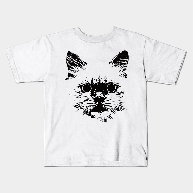 Ragdoll Face Design - A Ragdoll Cat Gift Kids T-Shirt by DoggyStyles